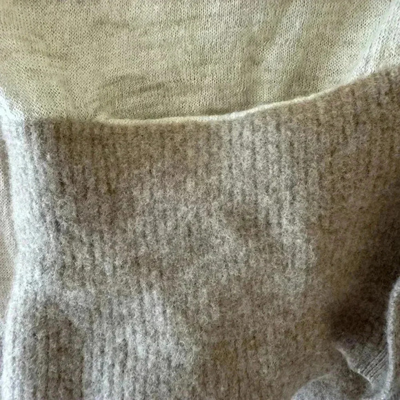 MADEWELL Colorblock Wool Linen Blend Cardigan  Sweater Cozy  Tan  Sz M #2272 - Picture 3 of 11